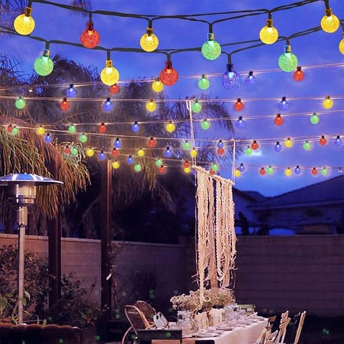 Toodour Solar String Lights Outdoor, 36ft 60 LED Globe String Light - Image 5