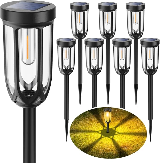 Barleit Solar Lights Outdoor 8 Pack, Solar Pathway Lights, Solar Lights Outdoor by Barleit