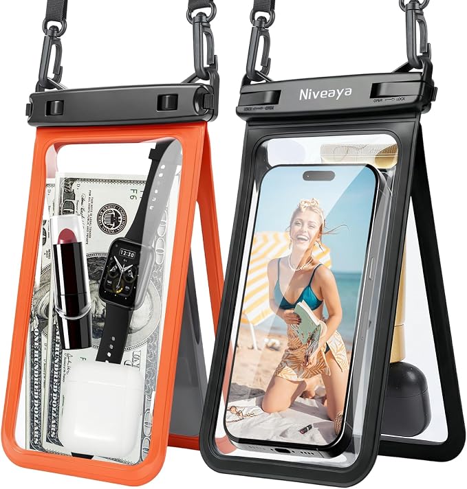 Niveaya Double Space Waterproof Phone Pouch, IPX8 Phone Case by Niveaya