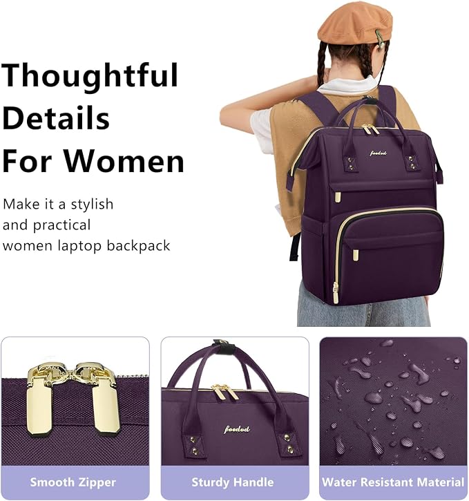 Focdod Laptop Backpack for Women Work Bags - Image 5