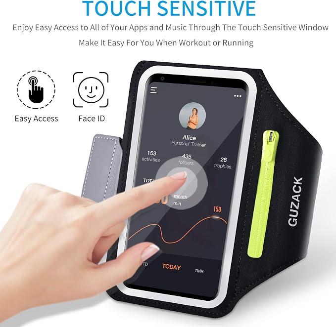 GUZACK Running Armband for iPhone 17 16 15 14 13 12 Pro Max/Plus/XR/XS - Image 4