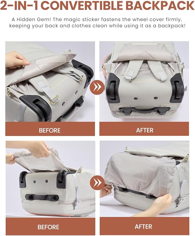 LOVEVOOK 50L Rolling Backpack - Image 3
