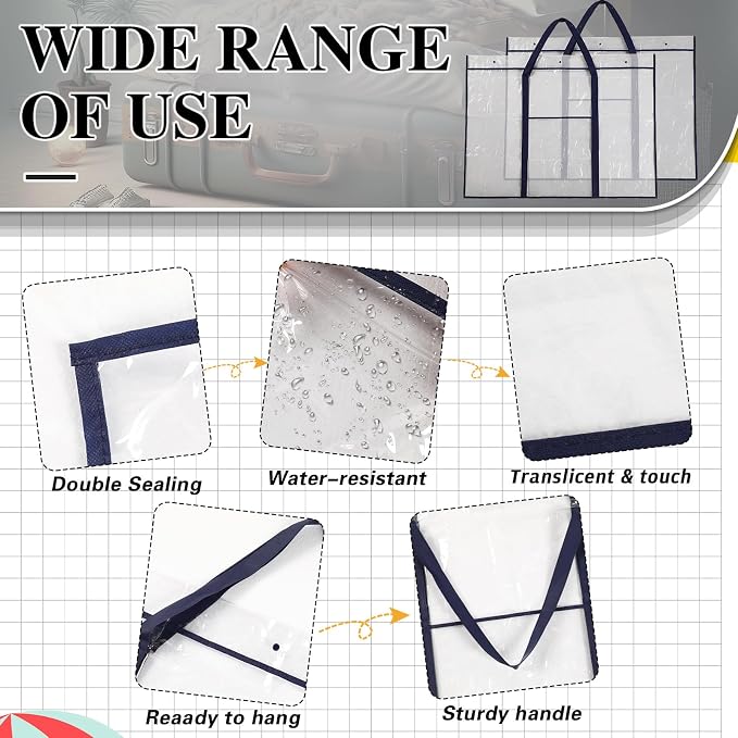 Windyun 2 Pack Large Poster Storage Bag 48" x 36" Bulletin Board Holder Art - Image 5