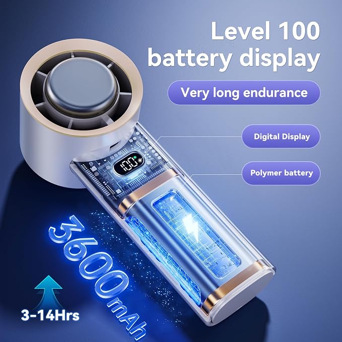 MUXNW Portable Fan for Travel Mini: Pocket Small Handheld Hand Held - Image 5