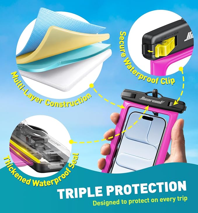 Hiearcool Waterproof Phone Pouch, Waterproof Phone Case - Image 6