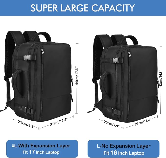Beraliy Travel Backpack for Men Women, Carry On Backpack, 16 Inch Laptop - Image 8