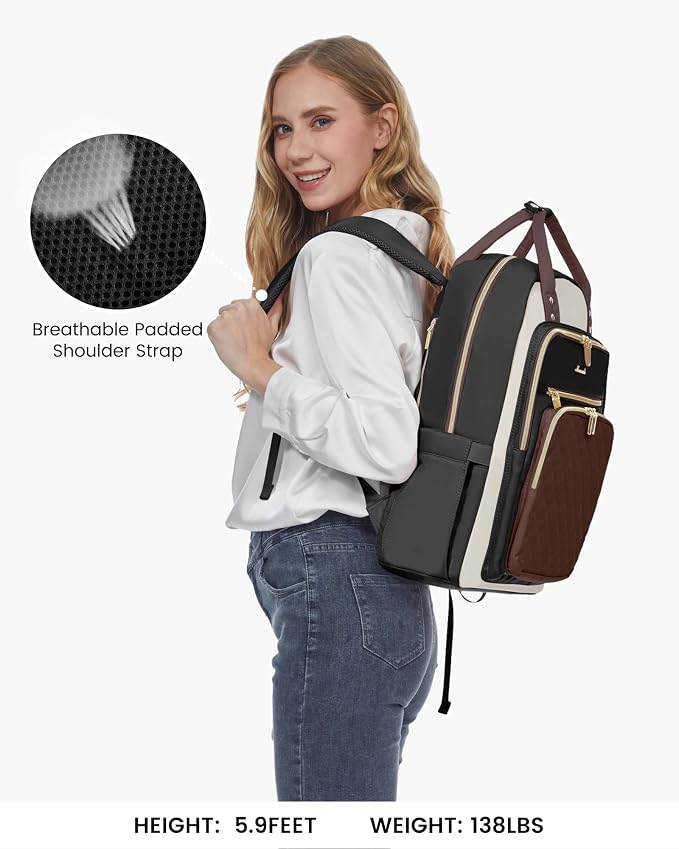 LOVEVOOK Laptop Backpack Purse for Women, 15.6" Laptop Bag for Travel - Image 6