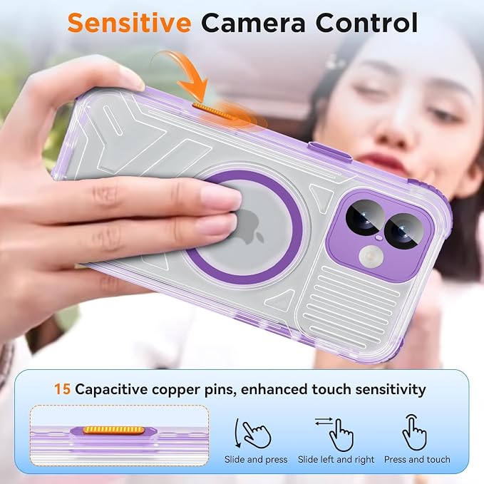 WIFORT for iPhone 16 Waterproof Case, Fit for Magsafe Full Body Magnetic - Image 5