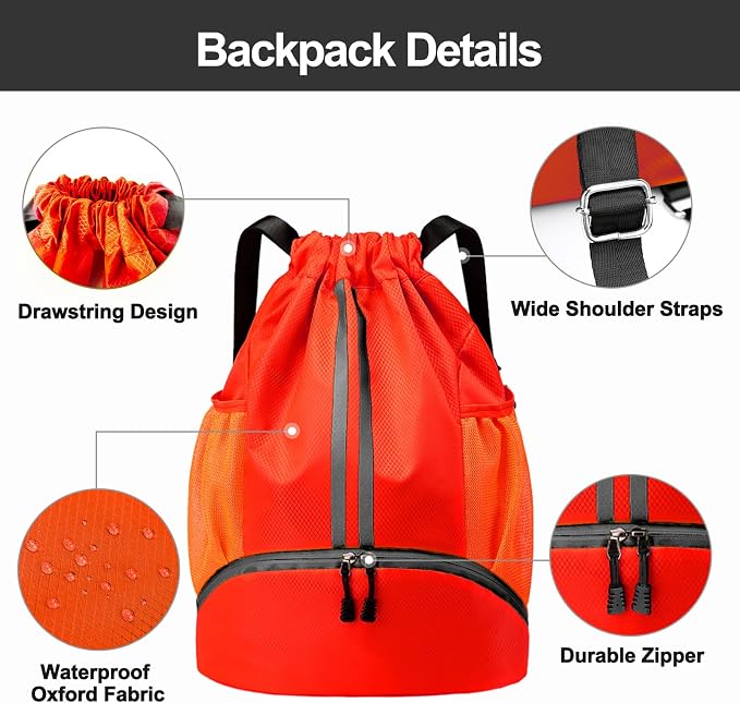 Hoedia Sports Drawstring Backpack - Image 5