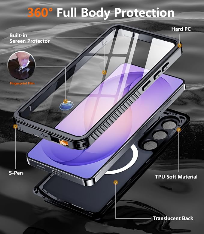 Temdan Designed for Samsung Galaxy S26 Ultra Case Waterproof, Built-in Lens & - Image 4