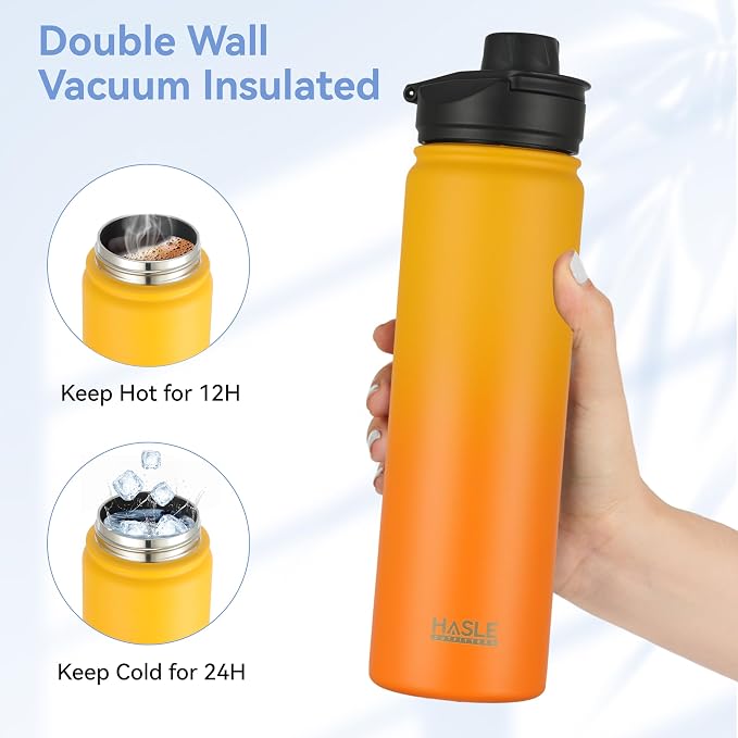 HASLE OUTFITTERS Insulated Water Bottle 22 oz Double Wall Stainless Steel Water - Image 6