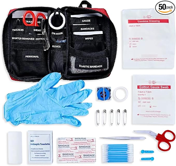 Surviveware 51 Pcs Comprehensive Premium Survival First Aid Kit by Surviveware