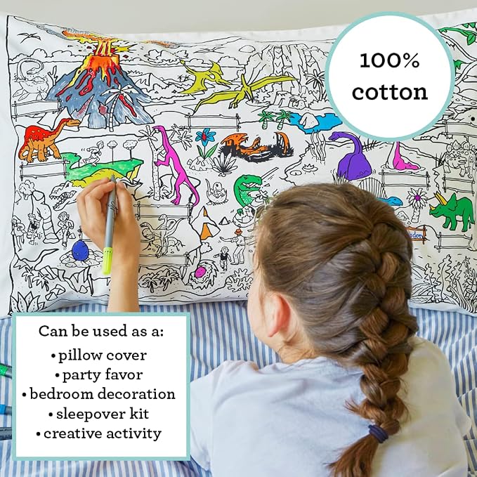 Coloring Pillowcase for Kids – Reusable DIY Pillow Cover - Image 5