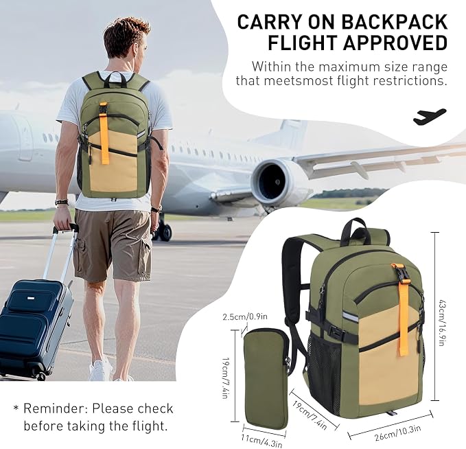Small Hiking Backpack, 20L Lightweight Travel Daypack, Traveling and Outdoor - Image 4