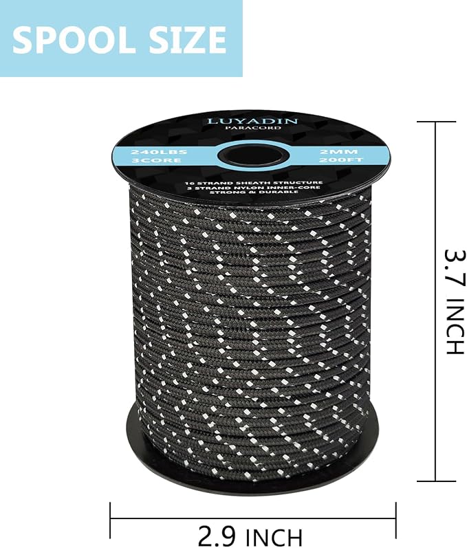 Reflective Paracord 240lb - Image 2