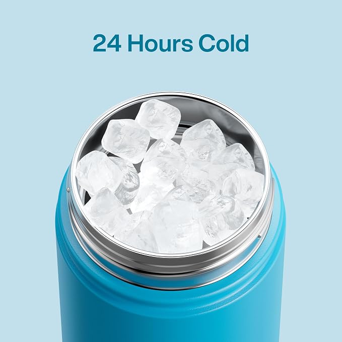 Kids Insulated Water Bottle - 12oz Stainless Steel Water Bottle with Dual Spouts - Image 4