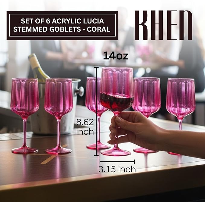 Khen Acrylic Lucia Stemmed Goblets - Image 2