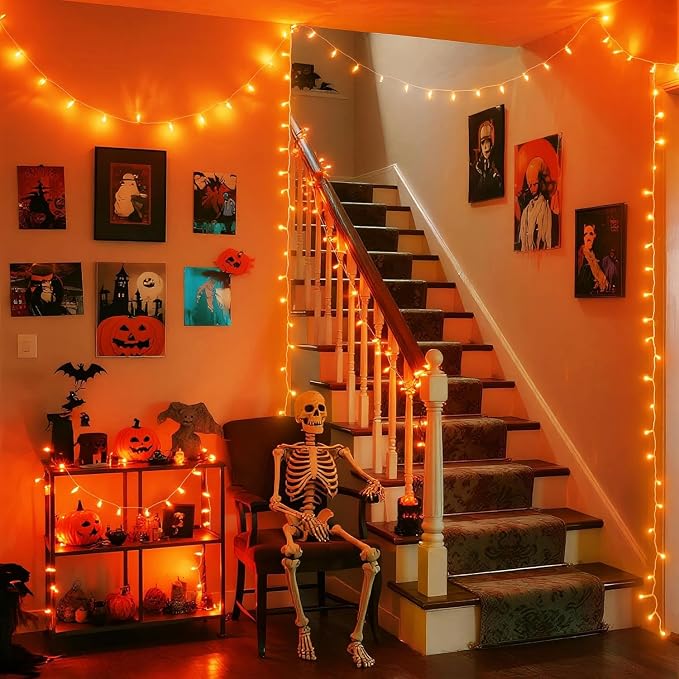 JMEXSUSS 150 LED Orange Halloween Lights Indoor Outdoor, Connectable Christmas - Image 4