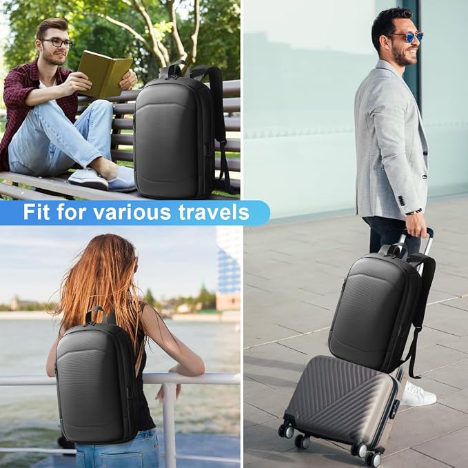 hk Business Backpack for Men 17 Inch, Slim & Expandable Waterproof Travel - Image 7