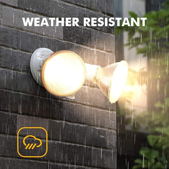LUTEC 2 Packs 300 Watt Halogen Motion Activated Integrated Dual-Head Floodlight - Image 5