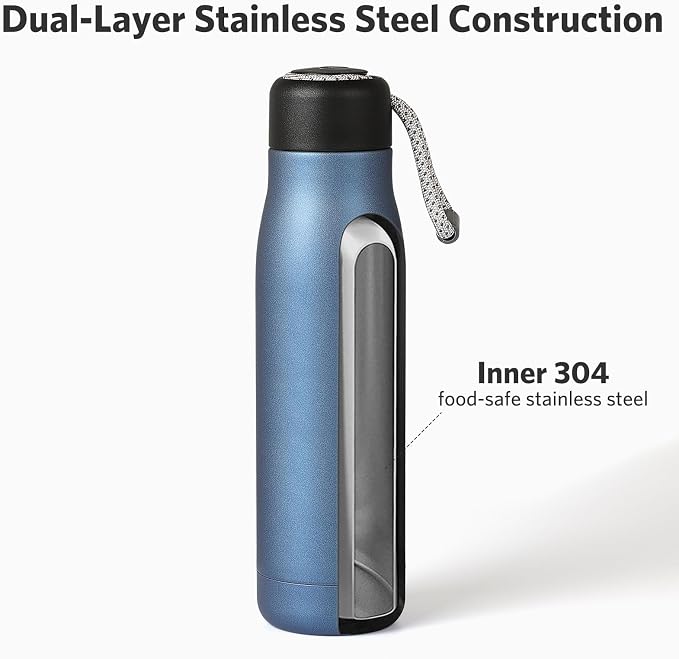 17 oz Stainless Steel Water Bottle Double Wall Vacuum Insulated Kids Wide Mouth - Image 4