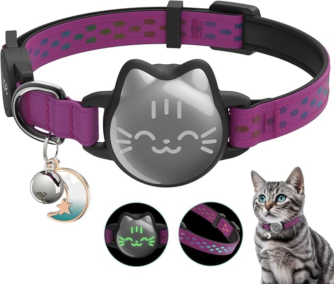 Waterproof Airtag 2nd & 1st Cat Collar, Breakaway Cat Airtag Collar by typecase