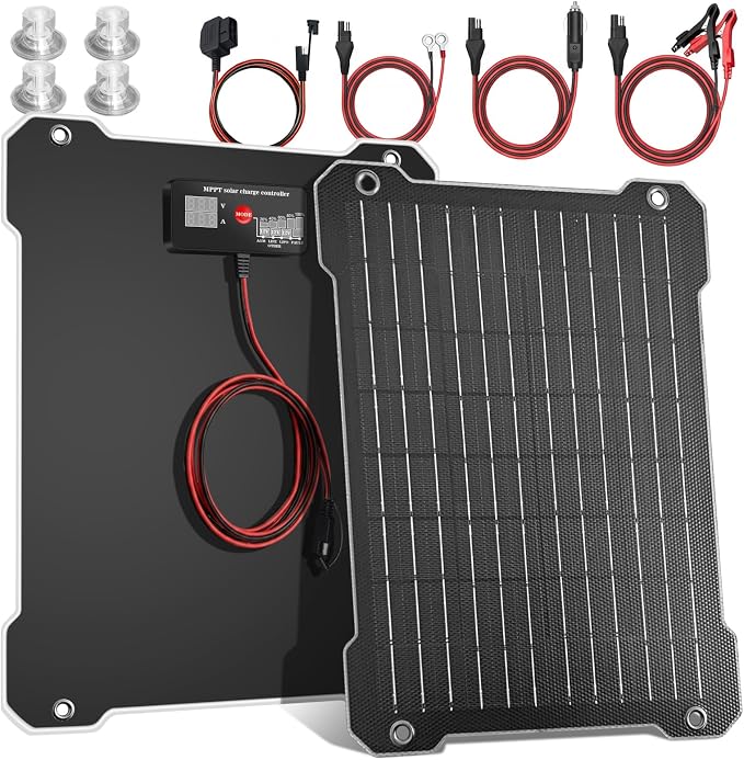 Upgraded MPPT OBDII 12W Solar car Battery Charger 12V Solar trickle Charger by AwwnndSolarPanelCharger