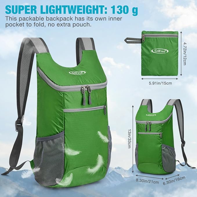 G4Free Lightweight Packable Hiking Backpack - Image 4