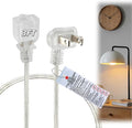 Clear Extension Cord 3FT, Indoor Short 2 Prong Extension Cord by Yeatel