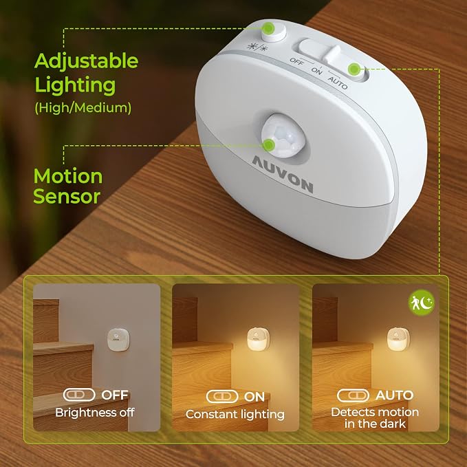AUVON Rechargeable Battery Night Light, Mini - Image 3