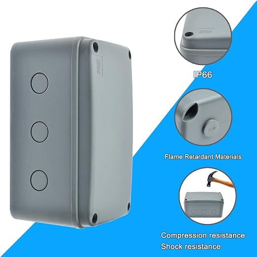 Nineleaf 4 PK ABS Plastic Dustproof Waterproof IP66 Junction Box Outdoor - Image 4