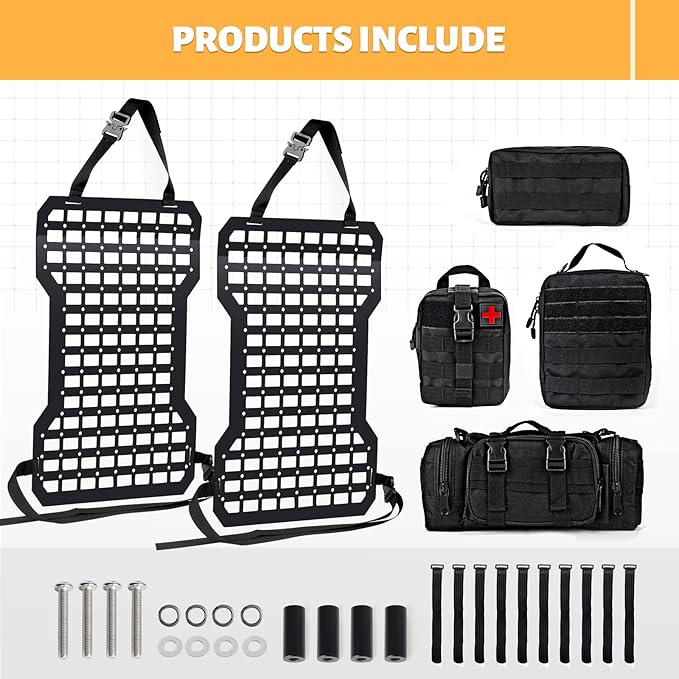 MAIKER 2pcs Tactical Seat Back Molle Panel Compatible - Image 4