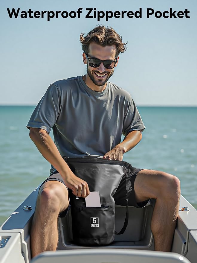 HEETA Waterproof Dry Bag with Front Zippered Pocket - Image 7