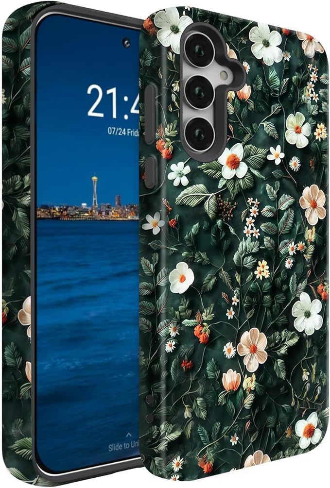 Compatible for Samsung Galaxy S25 5G Case, Dual Layer Heavy Duty 2 in 1 by BSMOSPER