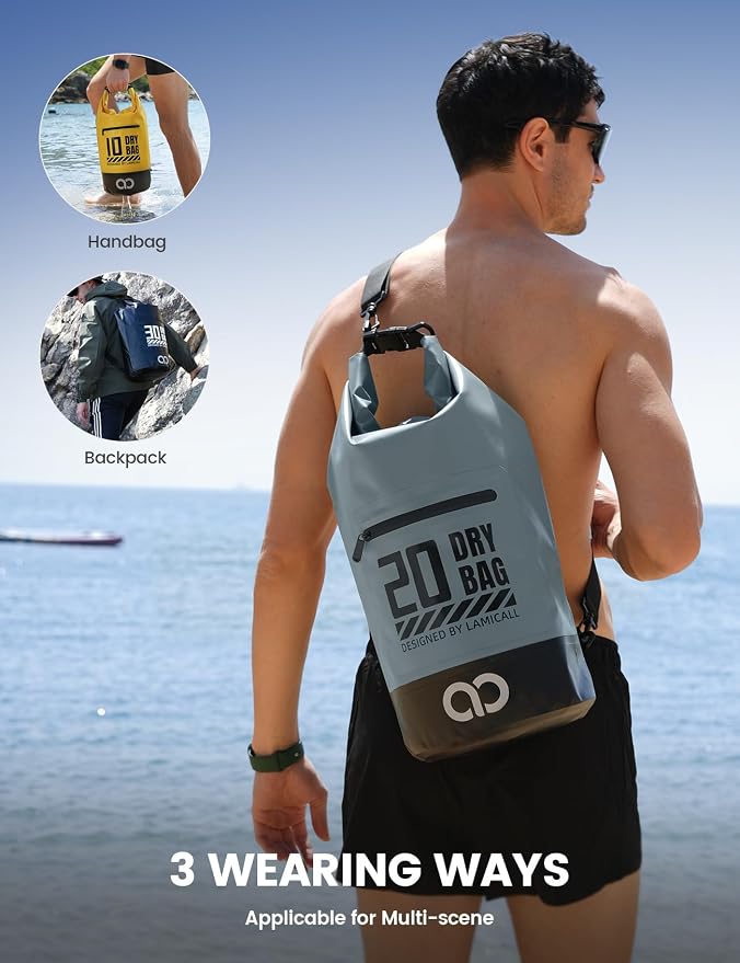 Lamicall Small Dry Bag, Waterproof Bag - 5L/10L/20L/30L/40L Water Proof Bag - Image 5