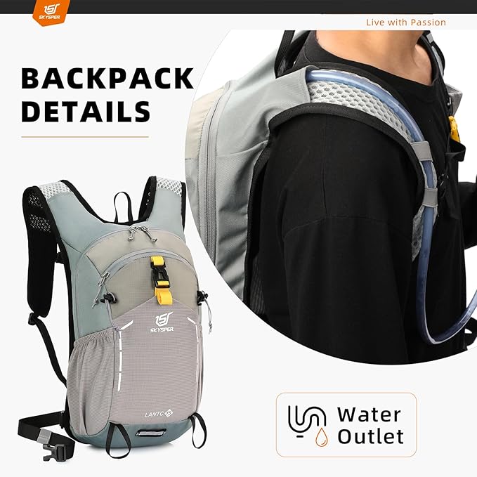 SKYSPER Small Hiking Backpack - 15L Travel Daypack Lightweight Bag Water - Image 5