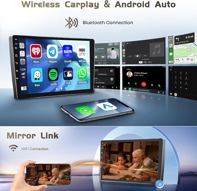 Car Radio for Jeep Compass Patriot 2010-2016, Android 15 Car Stereo Wireless - Image 3