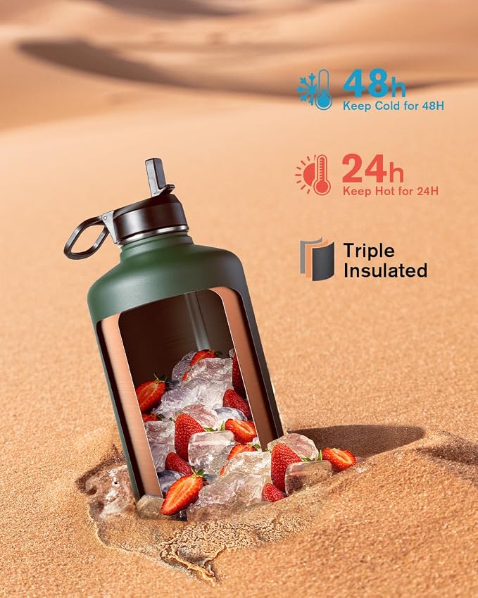 Half Gallon Water Bottle Insulated - Image 2