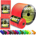 TECEUM Reflective Paracord Rope 1000 – 1000ft/200ft/100ft/50ft – 40+ Colors – by TECEUM
