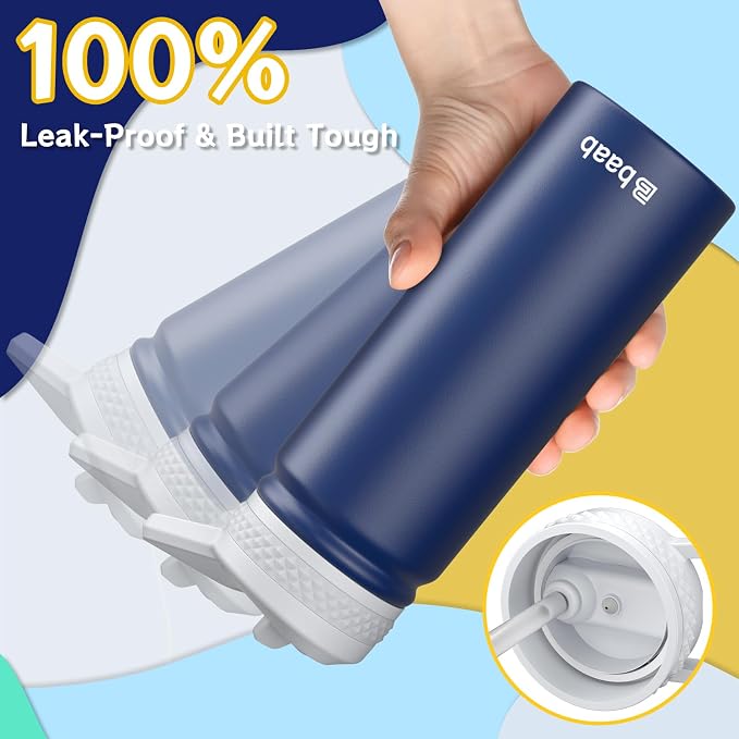 baab 18oz Kids Water Bottle, Insulated Water Bottle - Image 4