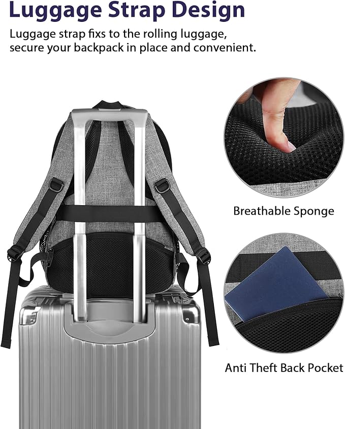MATEIN Laptop Backpack 15.6 Inch, 20 L Personal Item Bag Airport Approved - Image 3