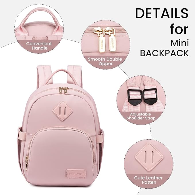 LOVEVOOK Mini Backpack for Women Light Weight Small Waterproof Backpack Purses - Image 8