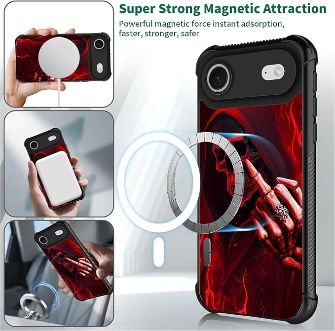 for iPhone 17 Air Case, for MagSafe Graphic Design for Girl Boy Soft Silicone - Image 2