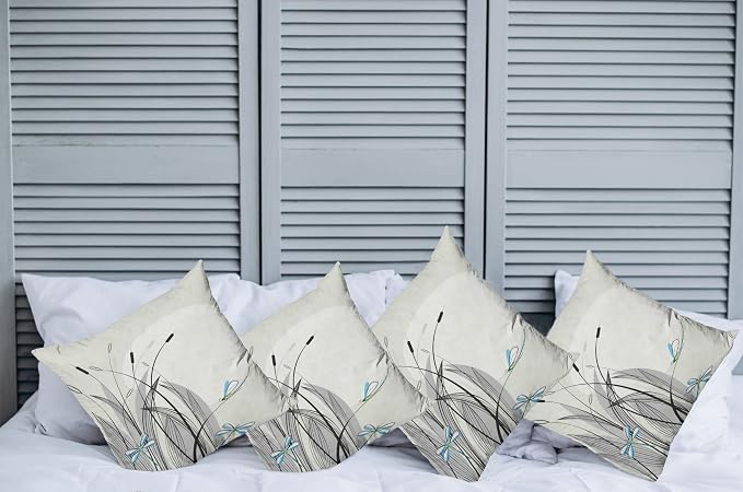 Ambesonne Dragonfly Decorative Throw Pillow Case Pack of 4, Dragonflies on - Image 2