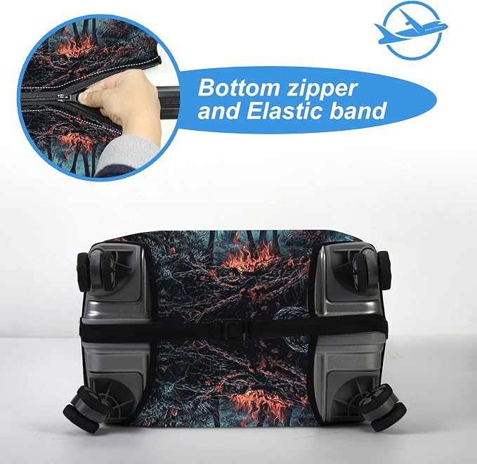 Luggage Cover Protector for 22-24 Inch Suitcases, TSA Approved Elastic Travel - Image 5