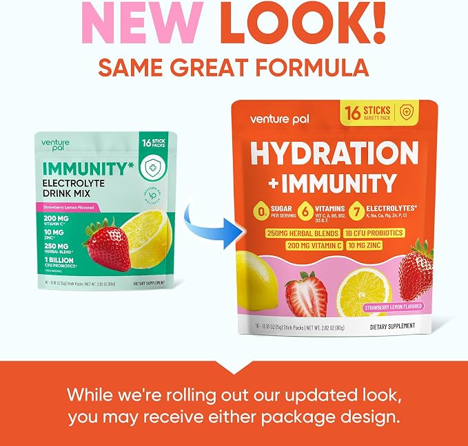 Venture Pal 2-in-1 Hydration + Immune Electrolytes Powder Packets - Image 9