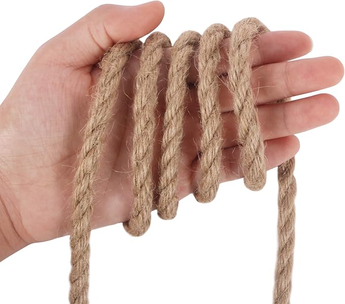 Vivifying Jute Rope, 50 Feet 8mm Natural Heavy Duty Twine - Image 3