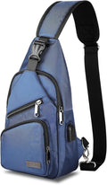AMJ Crossbody Sling Bag Men Women, Casual Shoulder Backpack, Chest Daypack by AMJ