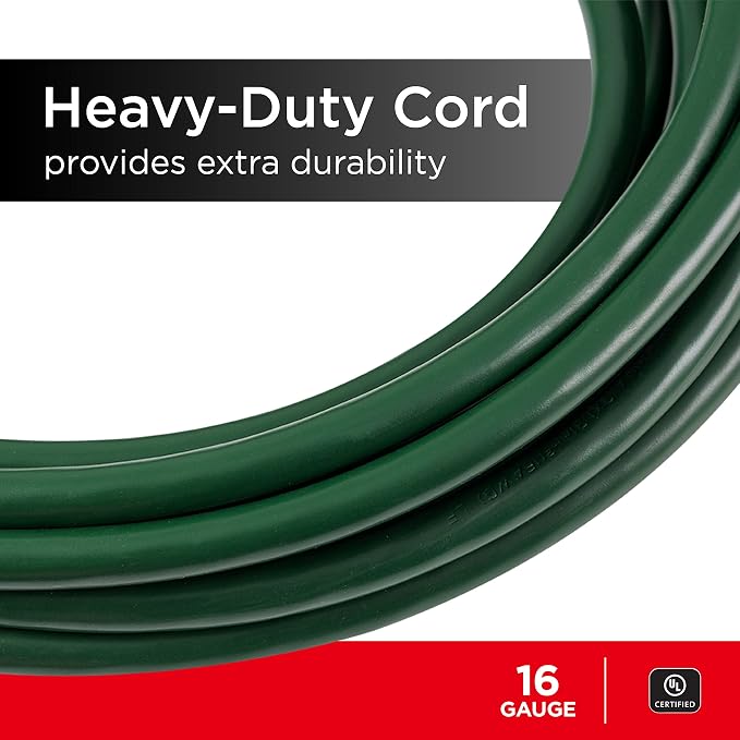 UltraPro Outdoor Extension Cord, 15 Ft, Heavy Duty 3 Prong Extension Cord - Image 3