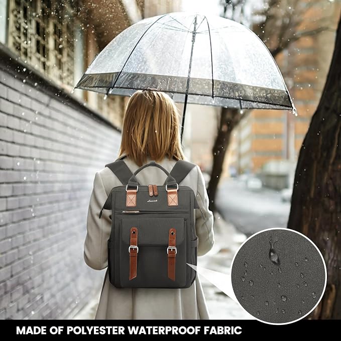 LOVEVOOK Laptop Backpack for Women Work Travel Commuter Backpack Business - Image 6